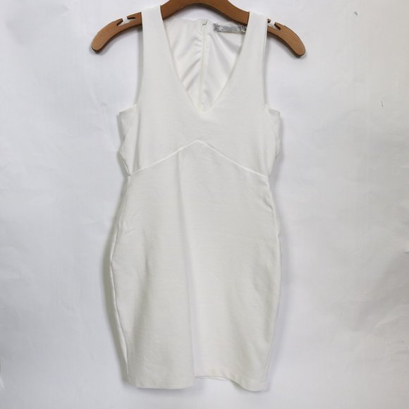Zara White Bachelorette Body Con Mini Dress - Picture 2 of 6